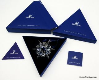 Swarovski Crystal Snowflake Ornament 2007 W/ Box &