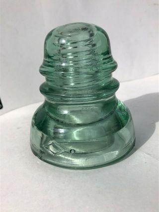 Diamond Canadian Glass Insulator Cd 152 In Light Green