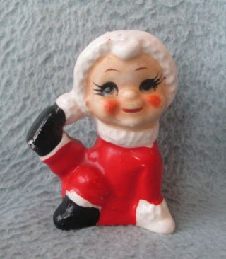 Vintage Japan Mrs.  Claus S&p Shaker 2.  5 " Figurine Christmas Santa