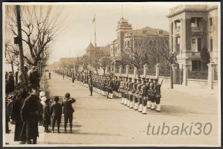 B4 Wwii Japanese Navy Photo Naval Landing Soldiers In Japan Consul Hankou China