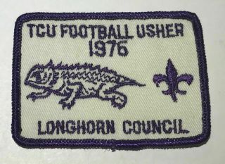 Boy Scout Bsa 1976 Tcu Texas Christian Usher Longhorn Council