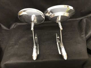 Vintage 1950’s Set Of Round Chrome Mirrors,  International Harvester Scout 3