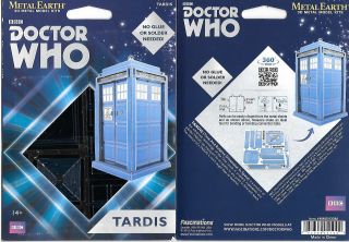 Doctor Who Tv Series Blue Tardis Figure Metal Earth Steel Model Kit