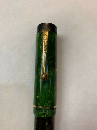 Parker Duofold Senior Flat Top Fountain Pen - Jade Green - Fine Point