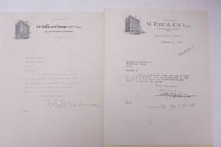 1927 Lamson Goodnow G Fox And Co Hartford Ct Letters Ephemera P482j