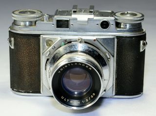 Vintage Voigtlander Prominent 124/r Synchro - Compur Ultron W/case 1:2/50 Camera