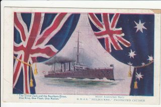 Postcard - Patriotic Postcard,  Ran Hmas Melbourne,  War Germany & Austria 1914/15