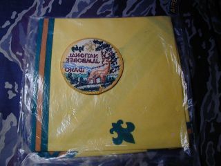 1969 BSA Boy Scout National Jamboree Neckerchief & Participant Pocket Patch 2
