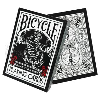 2 Decks X Bicycle Black Tiger Playing Cards Standard Index Poker Magic Uspcc
