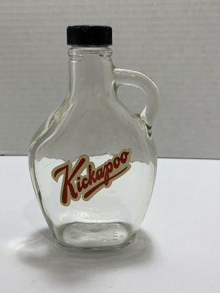 Vintage Kickapoo Whiskey Bottle Half Pint