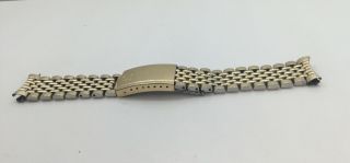Vintage Omega Gold Filled Watch Bracelet 1502 17.  5 Mm Ends 11
