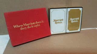 (2) Deck Vintage Marriott Hotels Playing Cards When Marriott Does It.