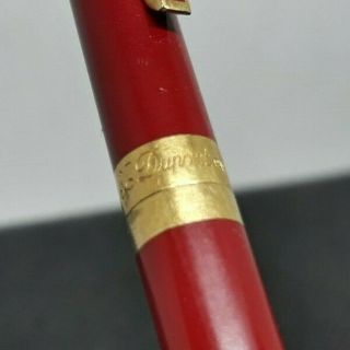 Vintage S.  T.  Dupont Classique Ball Point Pen Laque De Chine Red Gt