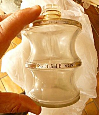 Old Vintage French Guerlain Sous Le Vent Fragrance Empty Bacarat Bottle