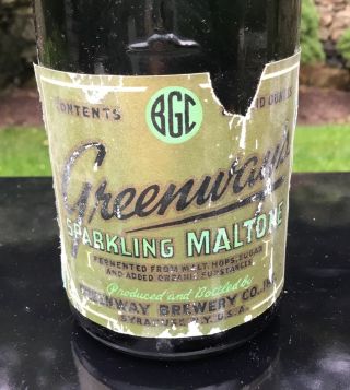 Pre Pro Syracuse NY Greenways Beer Bottle Label & Embossed Brewing Advertising 3