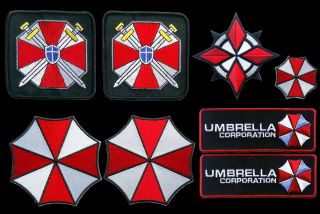 Resident Evil Umbrella Corporation Costume Full [set Of 8] Patches 8 Pc Patch