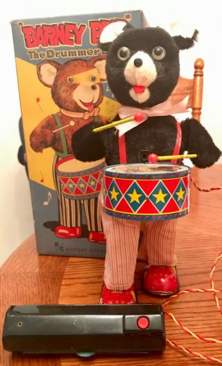 1950’s Cragstan Toy Barney Bear The Drummer Boy R/C Made In Japan 2