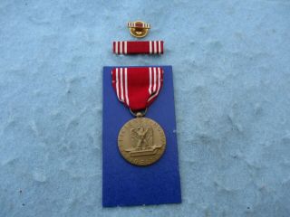 Wwii Us Army Good Conduct Medal Ribbon Lapel Button Air Corps Ww2