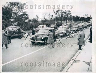1945 Chicago Police Screen Vintage Autos Outer Drive Press Photo