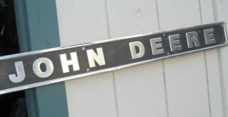 Vintage " John Deere " Aluminum Sign 35.  5 " Wide X 4 " Tall