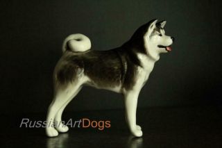 Figurine Akita Inu Dog Statuette,  Ceramic,  Statue Porcelain