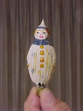 Early Hand Painted Clown Christmas Screw In Light