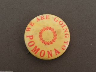 We Are Going To Pomona (dyas - Cline) Pin Pinback (nineteen Oughts)