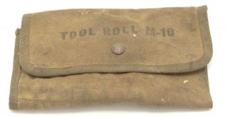 World War Ii Canvas Tool Roll M - 10 United States Army