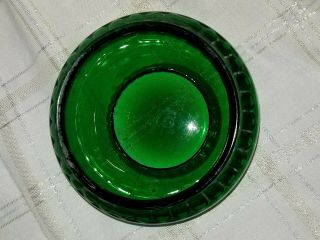 Vintage Dark Green Glass Bowl or Vase Napco Cleveland OH Made in USA Decorative 2