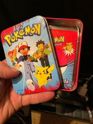 Pokemon Playing Cards In Tin Vintage