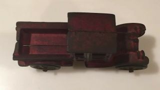 Red Painted Cast Iron Truck W/Spoke Wheels—Arcade/Hubley ?—Very Good Shape 3