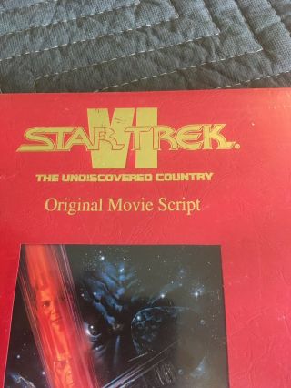 Star Trek Vi: The Undiscovered Country Movie Script Book Tpb Osp 1994