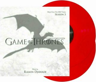 Game Of Thrones Season 3 Soundtrack Blood Red Vinyl 2015 New/sealed