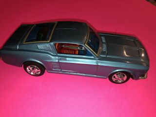 Vintage Tin Toy Car Mystery Bump - N - Go Ford Mustang W/instructions And Box