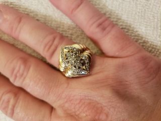 Vintage Estate Find 10k Gold And Diamond Ring Not Scrap
