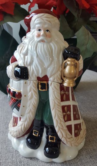 Waterford Santa With Lantern Holiday Heirlooms Numbered Candy Cookie Jar