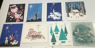 13 MCM Salesman Sample Christmas greeting cards Radiant Greetings Co.  1 w/note 2