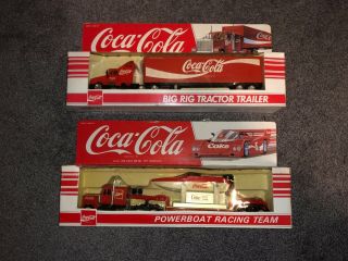 Nib Set Of 2 1979 Coca Cola Coke 1/ 64 Scale Diecast Trucks