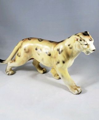 Vintage 1950s Relco Porcelain Leopard Figurine Japan