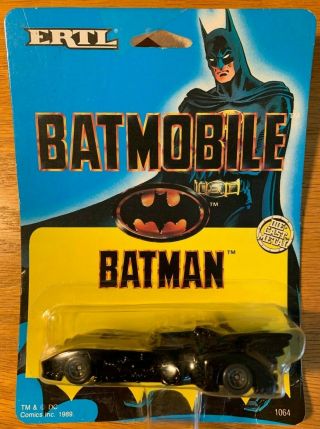 Ertl 1989 Batman 1:64 Scale Batmobile Die - Cast Metal In Package