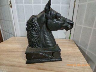 Antique Heavy Cast Iron Horse Head The Stallion Virginia Metalcrafters 1954 8 - 10