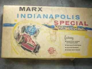 Vintage Marx 22840 Indianapolis Special Electric Speedway Slot Car Set