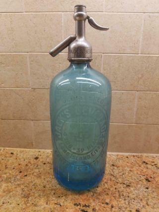 Vintage Blue Seltzer Bottle Jack 
