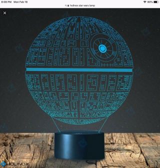 Star Wars Holinox Digital Smart Light 3d Images - Milennum Falcon - Death Star - R2d2