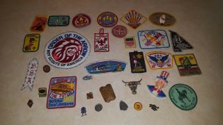 Bsa Vintage Boy Scout Patches Hat Pins Slides Oa Order Arrow 1973 Jamboree 60 