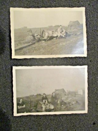 Two Ww2 Candid Photos: Luftwaffe.  Buzz Bomb.  V - 1 Flying Bomb.  Rocket