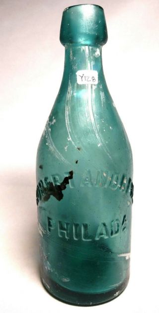 Philadelphia - Civil War Period Green Blob Top Soda - Robert Andrews