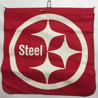 Vintage Pittsburgh Steelers Republic Steel Canvas Banner Sign