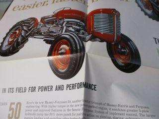 Massey - Harris - Ferguson 35 - 50 - 65 - 333 - 444 - 555 Tractors Sales Brochure/foldout 1958 3