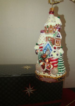 Radko The Nutcracker Gingerbread Candy House Palace Christmas Ornament,  Box